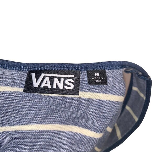 VANS Off the Wall Women's M Medium Tank Top Striped 100% Cotton - Picture 5 of 5